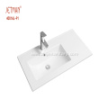 Rectangular thin edge ceramic wash basin